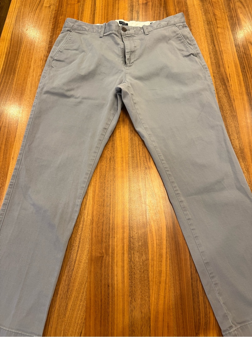 2 pairs of J. Crew Men's Gray & Ana y Chino Pants - athletic slim fit (34x20) - Picture 4 of 5